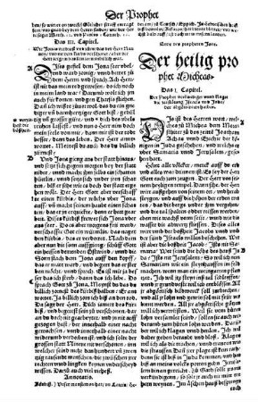 Der heilig prophet Micheas.