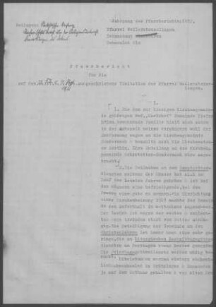 Weilersteußlingen mit Ennahofen und Grötzingen (Allmendingen): Pfarrbericht 1932