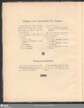 Wappen und Schreibweise des Namens