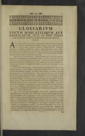 Glossarium vocum