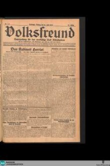 Der Volksfreund : Tageszeitung für das werktätige Volk Mittelbadens