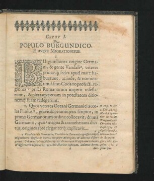 Caput I. De Populo Burgundico, Eiusque Migrationibus.