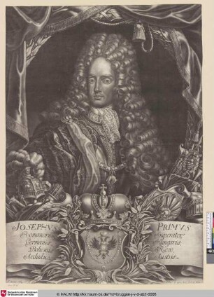 Josephus Primus Romanorum Imperator, Germaniea, Hungariae, Bohemiae, Rex, Archidux, Autria etc: