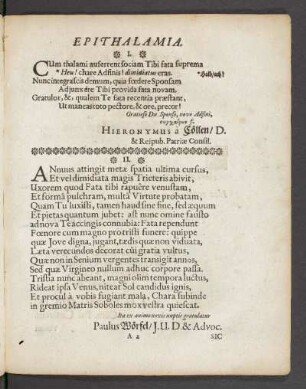 Epithalamia.