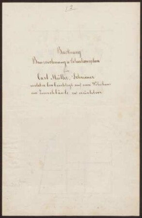Müller, Karl, Schreiner Ausbau des Dachstockes