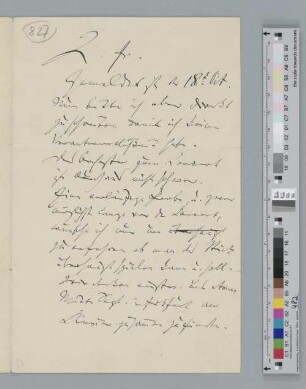 Brief an Franz Wüllner
