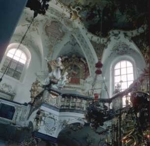 Benediktinerkloster — Katholische Wallfahrts- und Benediktinerklosterkirche Sankt Nikolaus, Elisabeth und Maria / Mariä Verkündigung — Empore