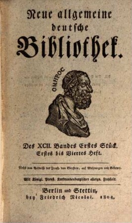 Neue allgemeine deutsche Bibliothek. 92. 1804