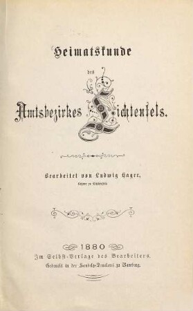 Heimatskunde des Amtsbezirkes Lichtenfels
