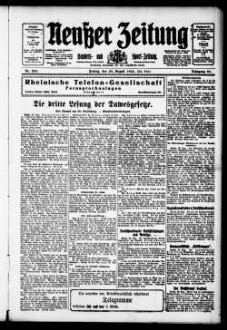 Neußer Zeitung : Stadt- und Landbote : Heimatzeitung für die Stadt Neuß u. den Landkreis Grevenbroich-Neuß