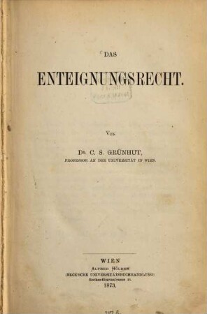 Das Enteignungsrecht