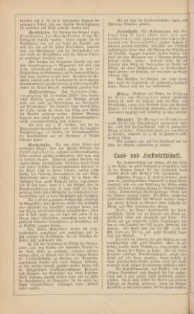 Land- und Forstwirthschaft.