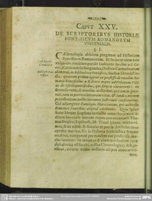 Capuut XXV. De Scriptoribus Historiae Pontificum Romanorum Universalis