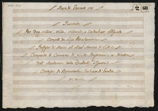 Quintette; vl (2), vla, vlc, cb; B-Dur; G 337; op.39,1