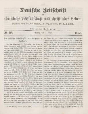 137-142 Die christliche Mildthätigkeit und die Armen in London