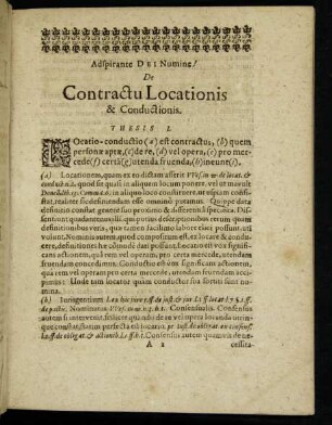 De Contractu Locationis & Conductionis.