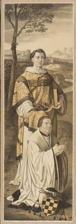 Hl. Stephanus, Diakon, mit dem Prortrait des Stifters