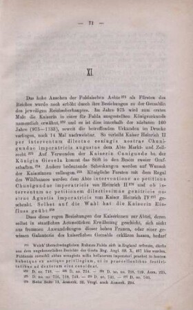 XI. Beziehungen der Abtei zur Kaiserin