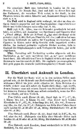 II. Überfahrt und Ankunft in London