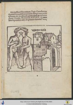 de monstruoso partu apud wormatiam Anno Domini M.CCCCLXXXXV. Quarto Idus Septembris edito