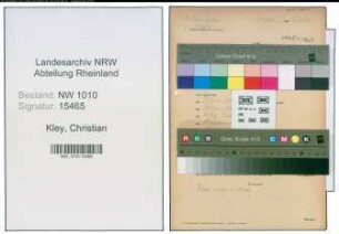 Entnazifizierung Christian Kley , geb. 18.05.1892 ()