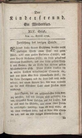 XLV. Stück den 15. May 1776