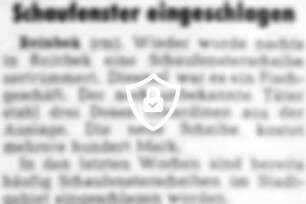 Schaufenster eingeschlagen