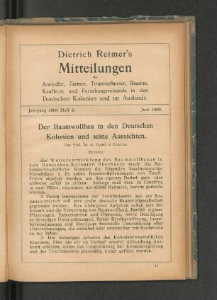 Heft 2., Juni 1908