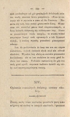 XIV. Opisanie rozmairych zwierzat tamtey okolicy
