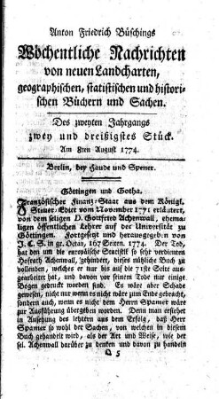 Zwey und dreißigstes Stück