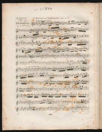 Ire. hautbois ou clarinette solo en ut