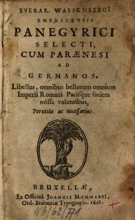 Panegyrici Selecti cum Paraenisi ad Germanos
