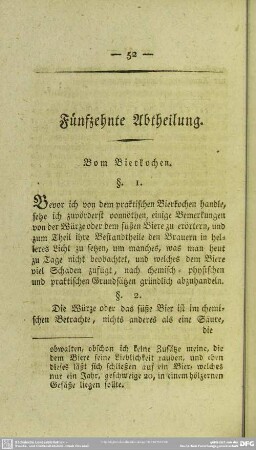 Fünfzehnte Abtheilung. Vom Bierkochen