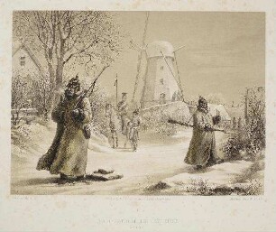 Doppelposten bei der Nübel-Mühle Februar 1864