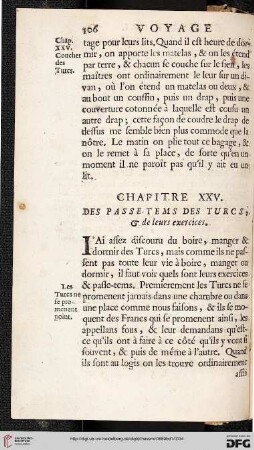 Chapitre XXV: Des passe-tems des Turcs, & leur exercises