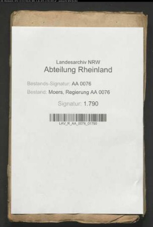 Ausmittlung des konfiszierten Vermögens der Deserteure von Weselschen Regimentern und Einsendung der Quartal-Designationen I