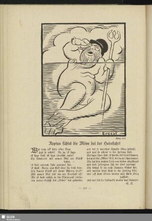 [ohne Titel, zu "Neptun sichtet die Möve bei der Heimfahrt"]