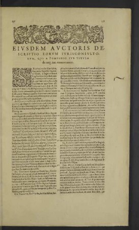 Eiusdem auctoris descriptio eorum iurisconsultorum