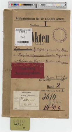 Schadloshaltung der aus dem Rhein- und Ruhrgebiet ausgewiesenen Beamten. Angestellten und Arbeiter der Reichs- und Staatsverwaltungen: Bd. 2