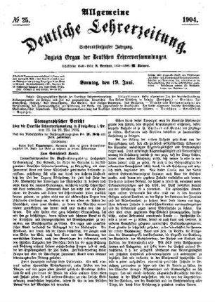 Stenographischer Bericht über die Deutsche Lehrerversammlung in Königsberg i. Pr. vom 23. bis 26. Mai 1904 : (Fortsetzung)