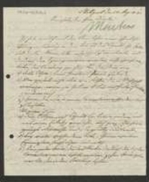 Brief von Georg von Martens an David Heinrich Hoppe
