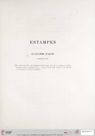 Estampes. quatrième partie, Portraits (Nr. 2349 - 5790)