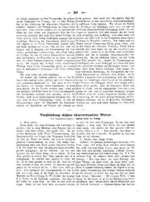 Vergleichung einiger sinnverwandten Wörter