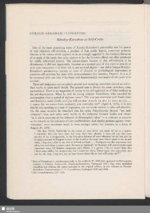 Rimsky-Korsakov as Self-Critic