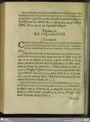 Titulus 30. De Iuramentis