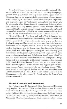 Ritt mit Klopstock nach Tremsbüttel