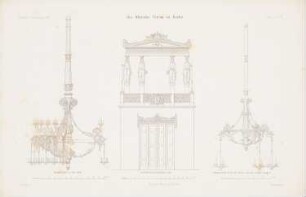 Otto´scher Zirkus, Berlin: Innenansicht Königsloge, Details (aus: Atlas zur Zeitschrift für Bauwesen, hrsg. v. G. Erbkam, Jg. 10, 1860)
