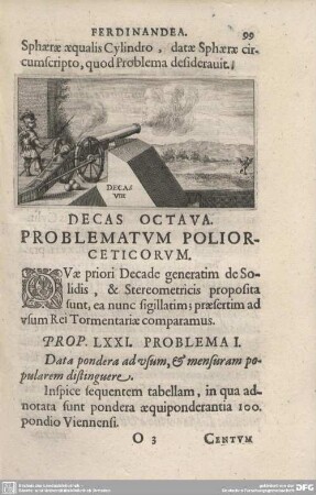 DECAS OCTAVA. PROBLEMATUM POLIORCETICORUM.