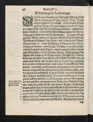 66-69, No. 3: Erbvertrag de Anno 1545