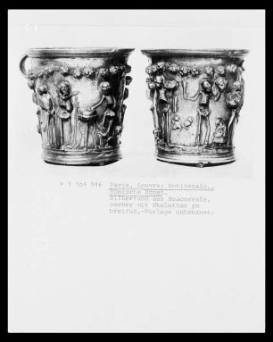 Becher aus dem Schatz von Boscoreale mit opfernden Skeletten